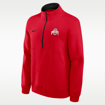 Ohio State Primetime Primary Logo Men's Nike College 1/2-Zip Crew